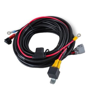 Garfour - 40A Fuse Box + 12V Relay Automotive Fog Light LED Wiring Harness Kit Automotive Light Wiring Harness